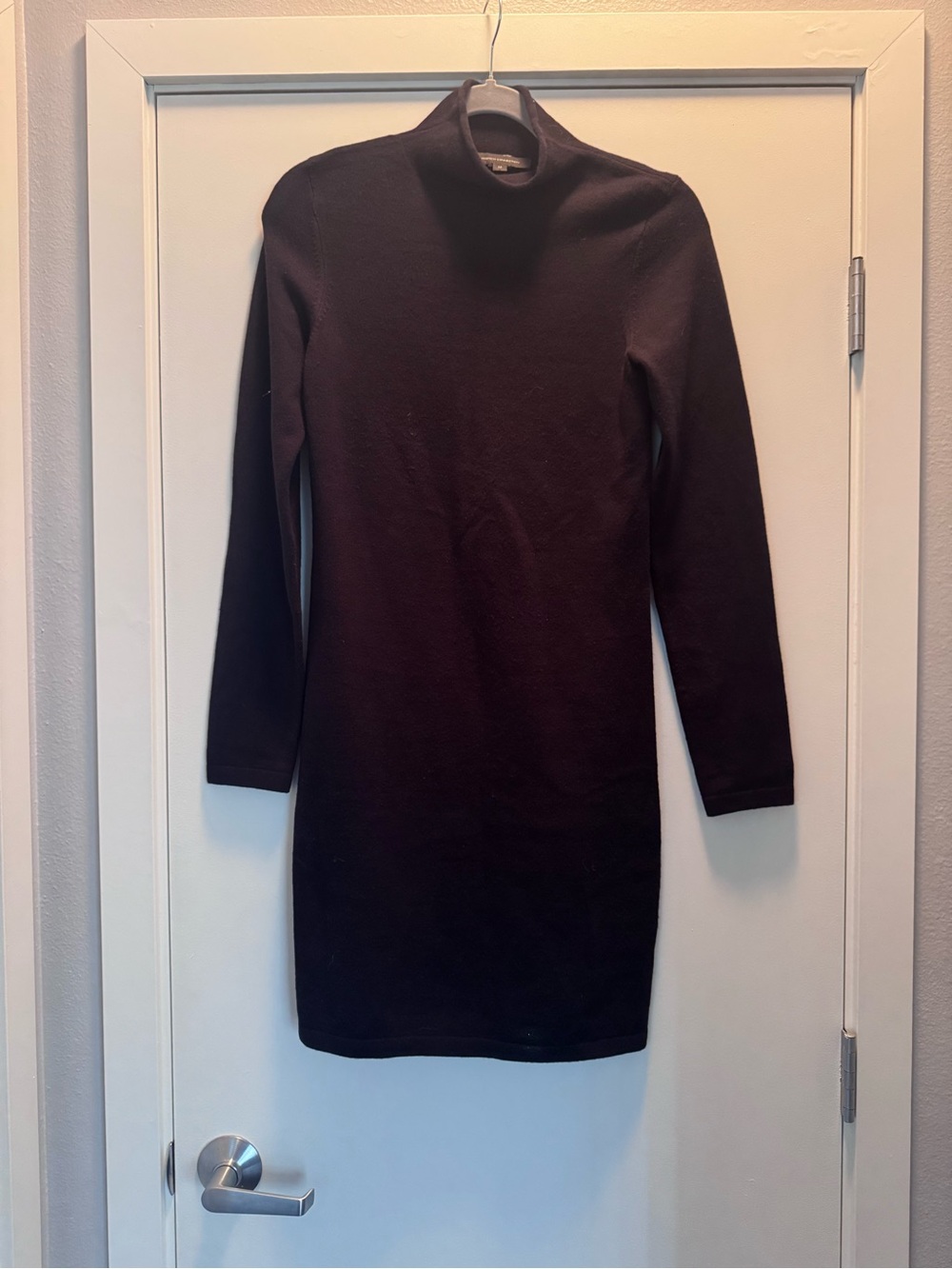 French Connection Black Mock-neck Sweater Dress